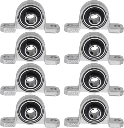 Dailygoods- Kussenbloklagers 8 Stuks - Verticale Kussenbloklagers - Zinklegering Flenslagers - 10mm Binnendiameter - Zelfuitlijnende Lagers - Voor 3D Printers