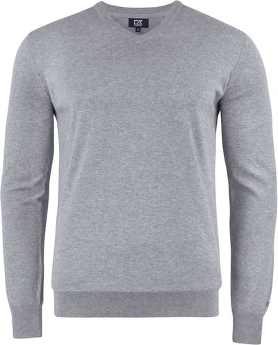 Cutter & Buck Oakville V-neck Heren 355418 - Grijs Melange - S