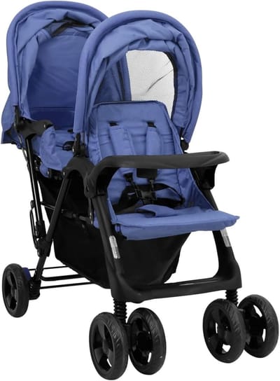 Kinderbuggy - Reisbuggy Sportwagen - Veilig Vervoer - Opvouwbaar Compact - Marineblauw