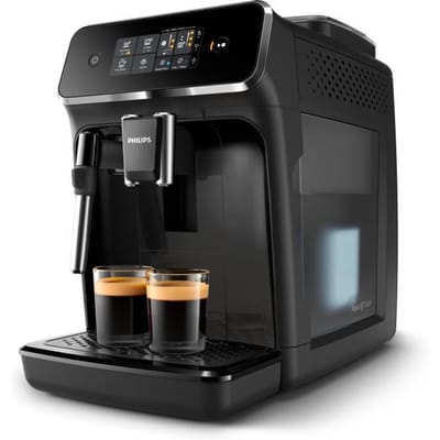 Machine a café Expresso broyeur - PHILIPS - EP2225/10 - Série 2200 - mousseur a lait - 2 cafés - Broyeur céramique - Noir brillant