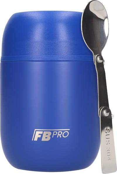Thermos Voedselcontainer met Lepel - Thermoskan - Voedsel container voor noodles, soep, havermout, ijs, babyvoeding en meer! - Yoghurt beker to go - Thermosbeker voor het meenemen van eten - Blauw - 420ml