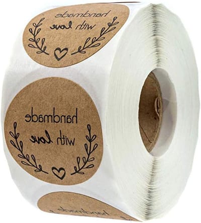 Ronde Kraft Papieren Stickers - 500 Stuks Zelfklevende Labels voor Cadeaus, Verpakkingen en Bruiloften