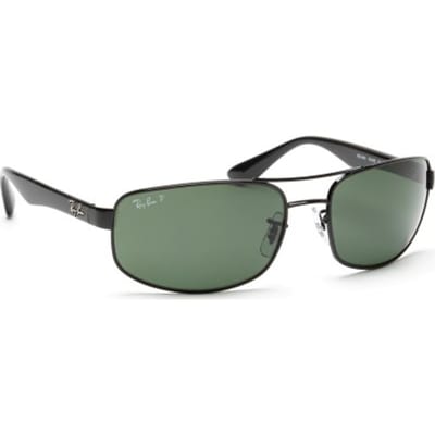 Rayban Zonnebril 3445 Zwart Groen Gepolariseerd 002/58 64 Mm