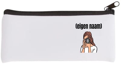 Akyol - fotograaf vrouw met eigen naam Etui - Fotograaf - fotografen - leuk cadeau voor iemand die houd van foto's maken - cadeau - kado - 20 bij 9 cm