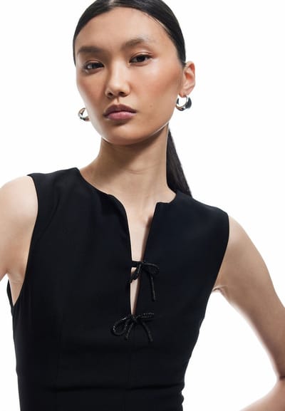 Mini-lengte Fit & Flare-jurk Satinkleid
