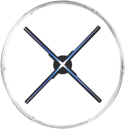 Holografische Projector - 3D Display Fan - Reclame Tonen - Beschermhoes Inbegrepen - 52 cm - Zwart