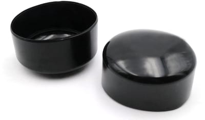 VT Goods - PVC-afdekkappen - Ronde buizen 62,5-64 mm - Zacht en duurzaam - Zwart - Voor meubelpoten - Perfect voor industriële vloeren