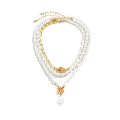 Chain Pearl - Parel Ketting | Set 3 stuks | Imitatieparel / Bijoux | Fashion Favorite