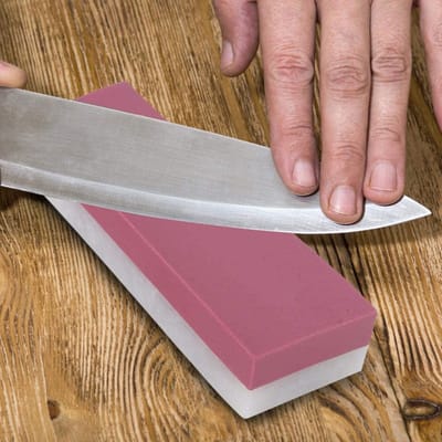 Dailygoods- Slijpsteen #3000/#8000 - Slijpsteen voor messen - Scherpsteen - Oliesteen - Wit korund - Duurzaam materiaal