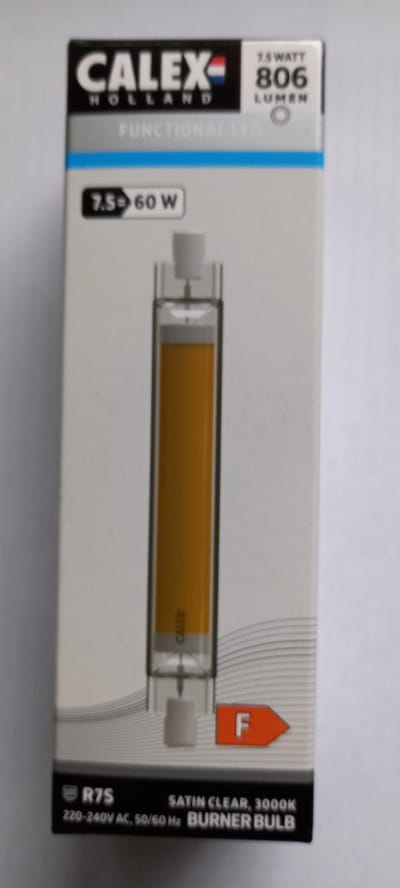 Calex - Led - lamp - R7S - 7,5W (60W) - 118mm - 806 lumen - Niet dimbaar.