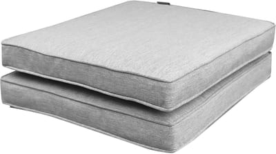 Bankkussens Set - Stoelkussens Tuin - Buiten Zitten - Afneembare Hoezen - 45x45x7cm - Lichtgrijs