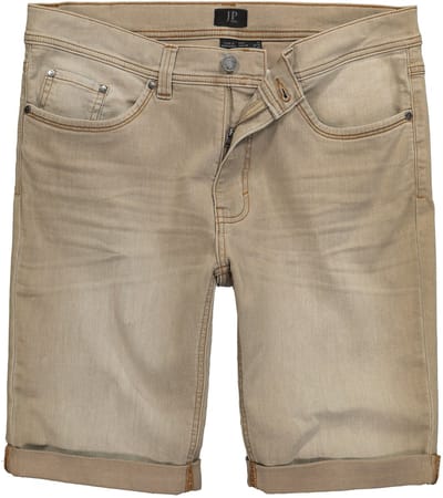 JP 1880 - Heren - Colorjeans-bermuda FLEXNAMIC® 5-pocket modern straight fit - Donkerbeige - Maat 70