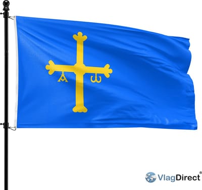 VlagDirect - Asturische vlag - Asturias vlag - 90 x 150 cm.