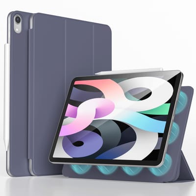 imoshion Tablet Hoes - Geschikt voor Apple iPad Air 5 (2022) / Air 4 (2020) / Air 11 inch (2026) M4 / Air 11 inch (2025) M3 / Air 11 inch (2024) M2 - Magnetic Bookcase - Paars