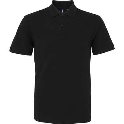 Asquith & Fox Menselijk organisch Klassiek Fit Poloshirt (Zwart)
