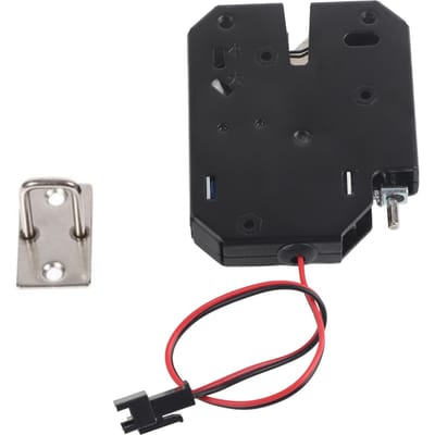 DC 12V 2A Elektromagnetisch Elektrisch Bedieningskast Lade Kasten Slot Grendel Koolstofstaal Zwart wit