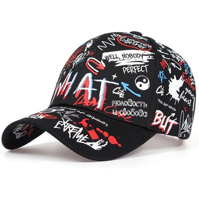 Graffiti Print Baseballpet Outdoor Katoenen Zon Hoed Mannen Vrouwen Zomerpetten Verstelbare Vrijetijds Petten gray