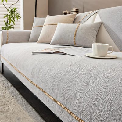 Chenille Sofahoes Effen Kleur Vier Seizoenen Universele Sofa Handdoek Antislip Bankkussen voor Woonkamerbanken Beschermhoes 70x70cm 1pcs