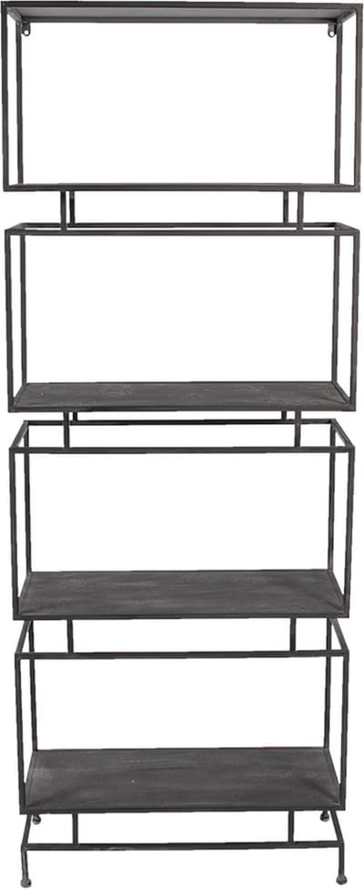 Clayre & Eef Wandrek 61x23x160 cm Zwart Metaal