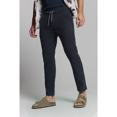 No Excess Pants With Linen Garment Dyed Night Maat: M | Broeken Outlet | Heren | Blauw