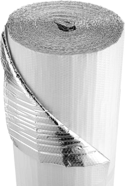 Isolatie Folie - Warmte Reflectie - Energie Besparen - Vierlaagse Bescherming - 122 cm x 30.48 m - Wit