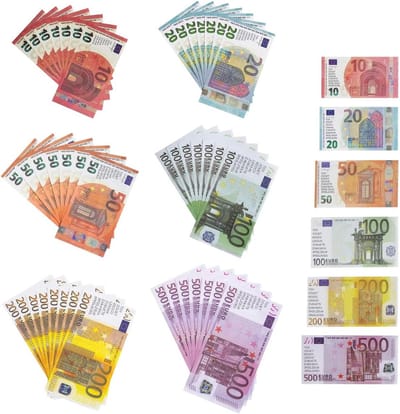 Speelgeld Set met 180 Vellen Bankbiljetten voor Kinderen | Leerzaam Speelgoed voor Rekenen en Winkeltje Spelen