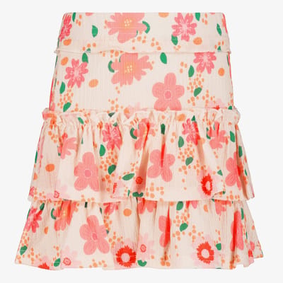 TwoDay meisjes rok met bloemenprint creme - Roze - Maat 92