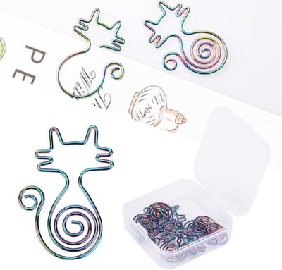 Store_7 - Paperclips - Kat Vormige Paperclips - Kleurrijke Metalen