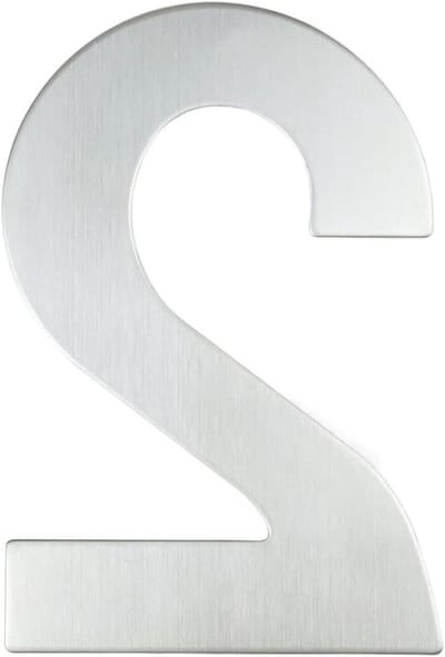 Huisnummer - Adresbord Cijfer - Voordeur Decoratie - Roestvrij Staal - 30cm Hoog - Zilverkleurig
