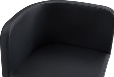 HAUSS SPOLE Eetkamerstoel - Kuipstoel Design - Comfortabele Gepolsterde Zitting - Voor Eetkamer En Werkkamer - Kunstleer Zwart