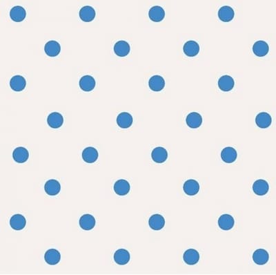 Behang Polcadots - Bluuming Affairs - Behang Stippen - Kinderkamer - Behangpapier - Blauw - 0,53 x 10,05 M.