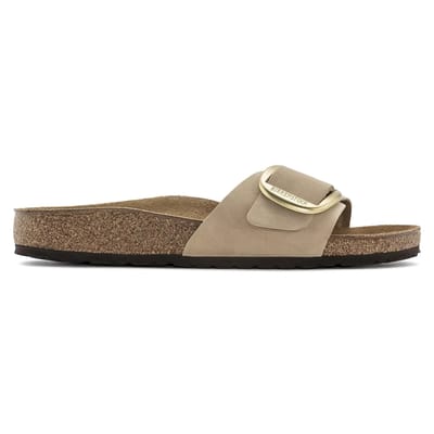 Birkenstock Madrid Big Buckle Nubuck Leather Sandalen Bruin EU 37 Vrouw