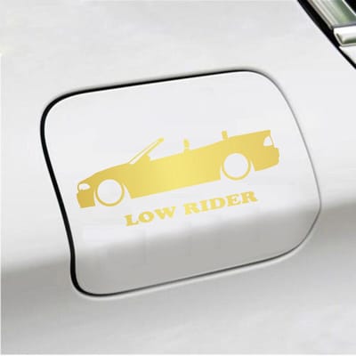 Bumpersticker - Low Rider - 7 X 18 - Goud