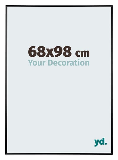 Your Decoration - Fotolijst 68x98 cm - Aluminium - Zwart Hoogglans - Kent