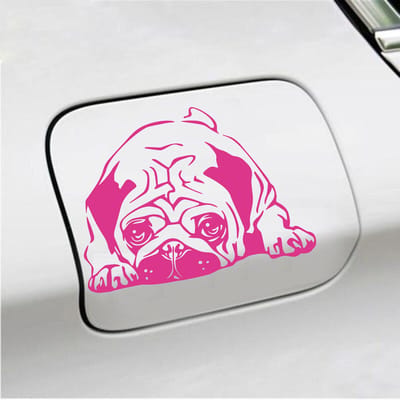 Bumpersticker - Hond - 11,6 X 16 - Roze