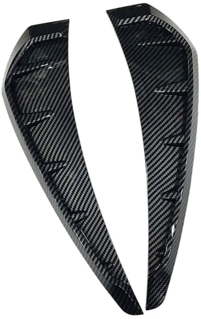 Dailygoods- Fender Trim Glanzend Zwart - Zijdeur Ventilatie Rooster - Auto Accessoires - Duurzaam TPU - 34x10,5 cm - 2 Stuks - Auto Decoratie
