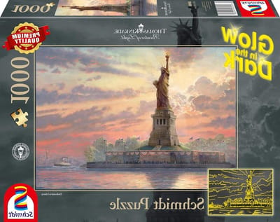 Legpuzzel Vrijheidsbeeld - Puzzel 1000 stukjes - Ontspannend tijdverdrijf - Glow in the Dark effect - 1000 stukjes - Alle kleuren