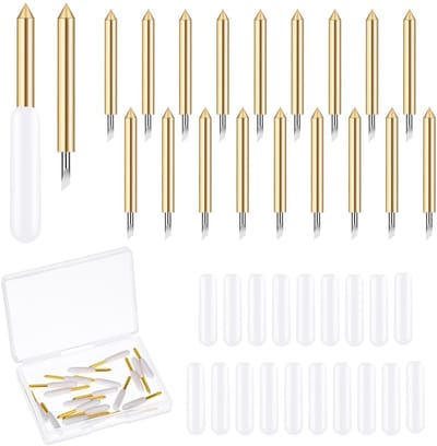 Dailygoods- Snijmes Premium Vervangingsmes - 20 Stuks - Compatibel met Maker 3/Explore 3 - Wolfraamstaal - Opbergdoos - Perfect voor Snijden - Snijbladen