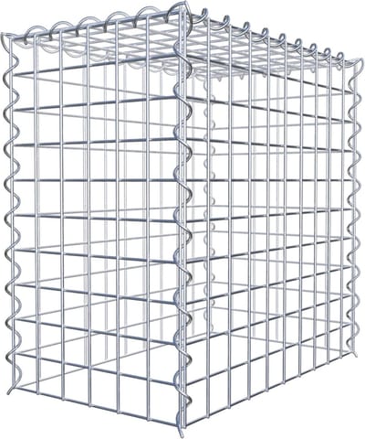 Steenmand Schanskorf - Draadmand Tuindecoratie - Tuin Inrichting - Spiraal Verbinding - 5x5cm Maaswijdte 30cm - Verzinkt