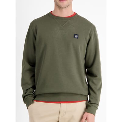 Lerros - Sweater Ronde hals - Heren - M - 661 NORDIC OLIVE - Katoen - 2584016