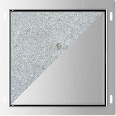 Sanifun Demir inbouwnis betegelbaar 300 x 300 x 140 RVS