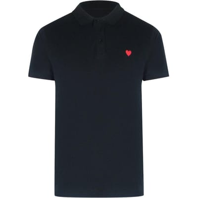Love Moschino Heren Katoenen Polo Shirt (Zwart)