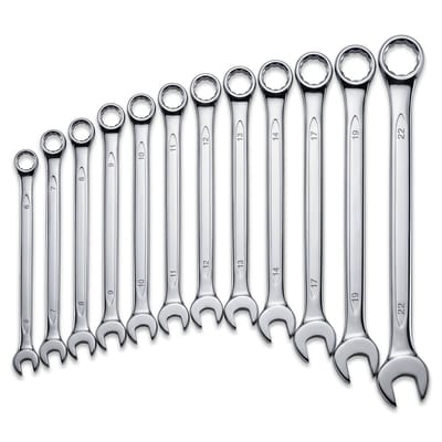 Cheqo® Steekringsleutelset 12-Delig - Ringsteeksleutelset - Steek- en Ringsleutel Set - Ring-Steeksleutelset - Steeksleutelset - 6-22 mm - Combinatiesleutels - Moersleutels - Sleutelset Metrisch - Gereedschap