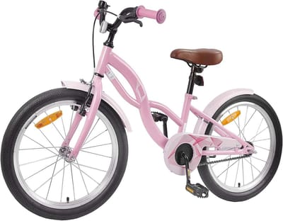 Kinderfiets - Jongensfiets Meisjesfiets - Veilig Fietsen - Verstelbaar Zadel Stuur - 20 inch - Lichtroze
