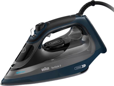 Braun TexStyle 9 SI 9682 DB - Stoomstrijkijzer - Keramische zoolplaatl - Lichtgewicht - Snel Opgewarmd- Anti-Druppel - 3200 W - Donkerblauw