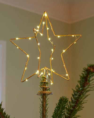 Sirius - Piek voor kerstboom - Goud met LED