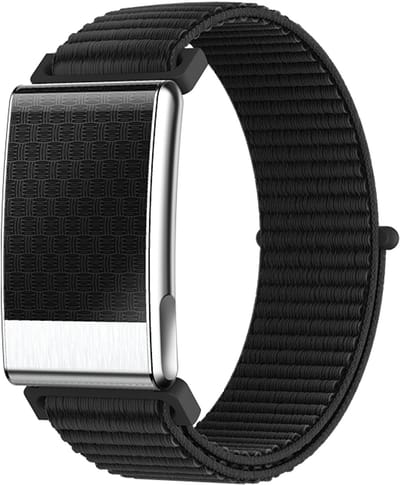 WizBay Premium Select® Smart Bracelet - Screenloze Gezondheidsarmband - ECG - HRV - Hartslag - Zuurstof - Temperatuur - Glucosetrends - BMI - iOS en Android -IP68 - Zilver Zwart