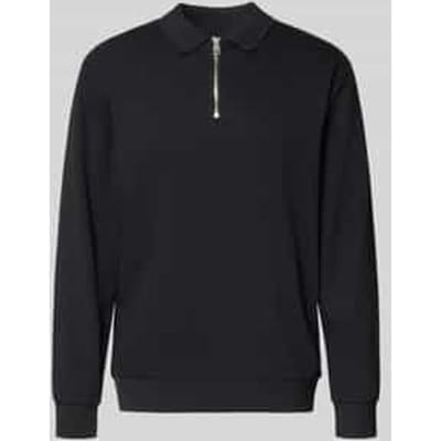 Sweatshirt met polokraag en ritssluiting