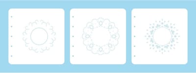 Nellie Snellen Stencils for Magnetic Colouring Set Msts001 Layered Combi Stencil Set (Set of 3) Dots