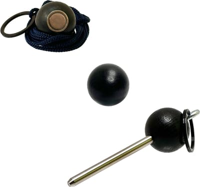 Boulemaus - Jeu de Boules - Bouleset Kleur zwart - 1 Magneet - krachtige magnetische bouleopraper in de vorm van but met koord – 4 kg - 1 Traceur de Terrain -V2A roestvrij staal- 1 but